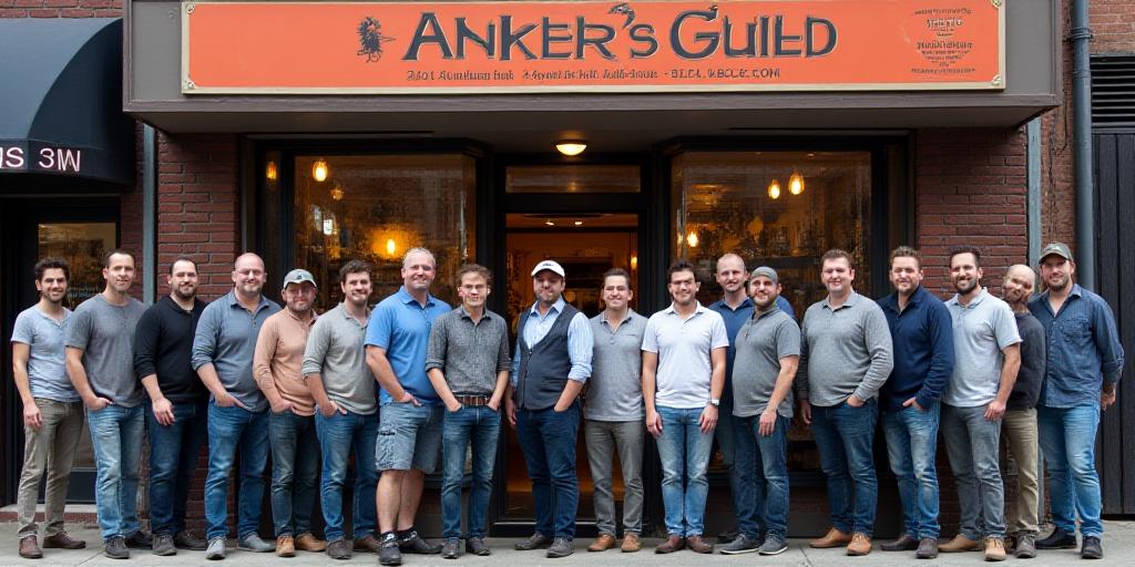 The team at The Angler's Guild at the Paidge Avenue Brooklyn fly shop storefront